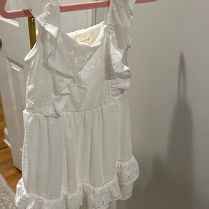 btween White Eyelet Ruffle Dress